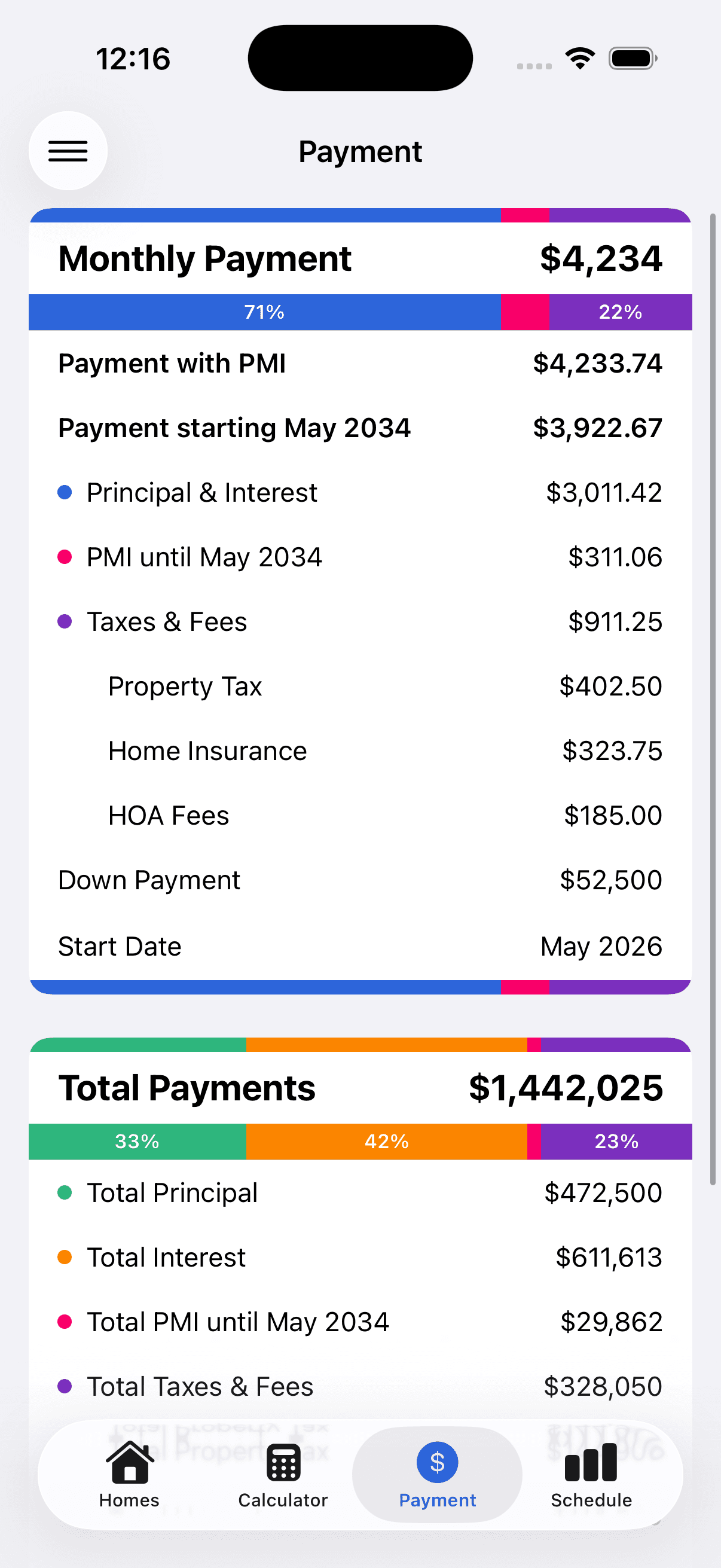 LoanSage mortgage form